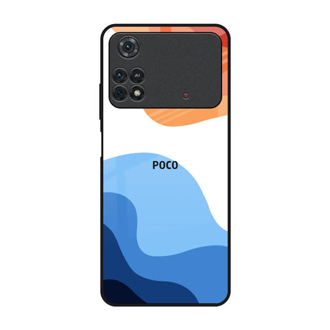 Wavy Color Pattern Poco M4 Pro Glass Back Cover Online