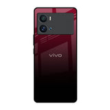 Wine Red iQOO 9 Pro Glass Back Cover Online