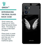 White Angel Wings Glass Case for iQOO 9 Pro