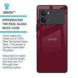 Classic Burgundy Glass Case for iQOO 9 Pro