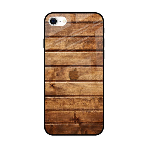 Wooden Planks iPhone SE 2022 Glass Back Cover Online