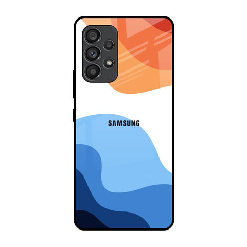 Wavy Color Pattern Samsung Galaxy A53 5G Glass Back Cover Online