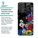 Rose Flower Bunch Art Glass Case for Samsung Galaxy A53 5G