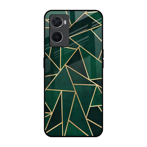 Abstract Green Oppo A96 Glass Back Cover Online