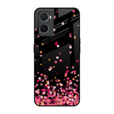 Heart Rain Fall Oppo A96 Glass Back Cover Online