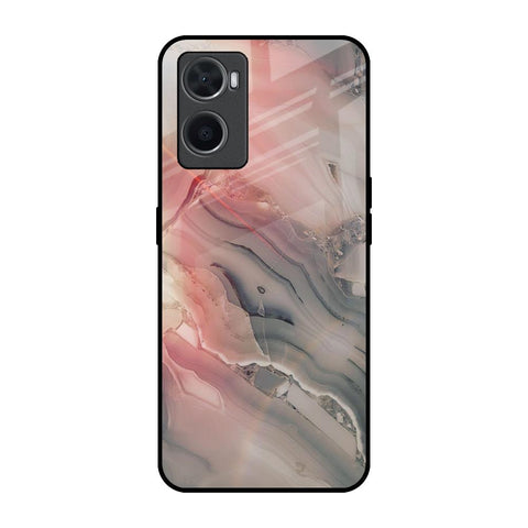 Pink And Grey Marble Oppo A96 Glass Back Cover Online