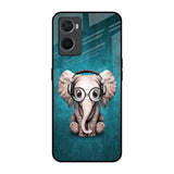 Adorable Baby Elephant Oppo A96 Glass Back Cover Online