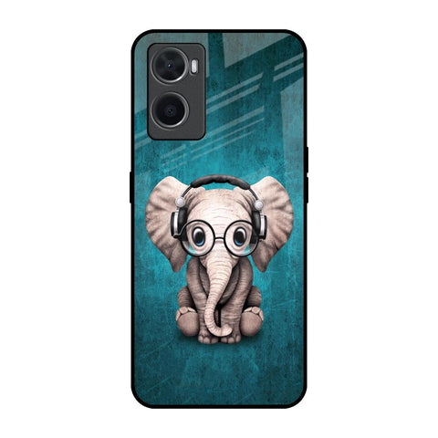 Adorable Baby Elephant Oppo A96 Glass Back Cover Online