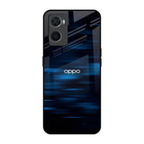 Blue Rough Abstract Oppo A96 Glass Back Cover Online