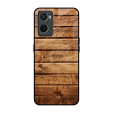 Wooden Planks Oppo A96 Glass Back Cover Online