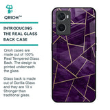 Geometric Purple Glass Case For Oppo A96