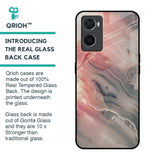 Pink And Grey Marble Glass Case For Oppo A96