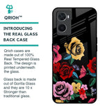 Floral Decorative Glass Case For Oppo A96