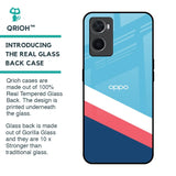 Pink & White Stripes Glass Case For Oppo A96