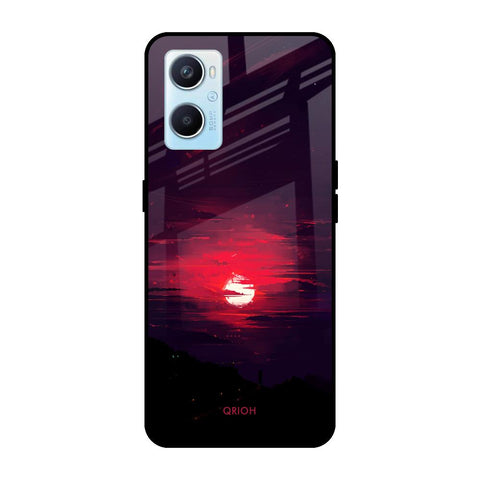 Morning Red Sky Oppo A96 Glass Cases & Covers Online