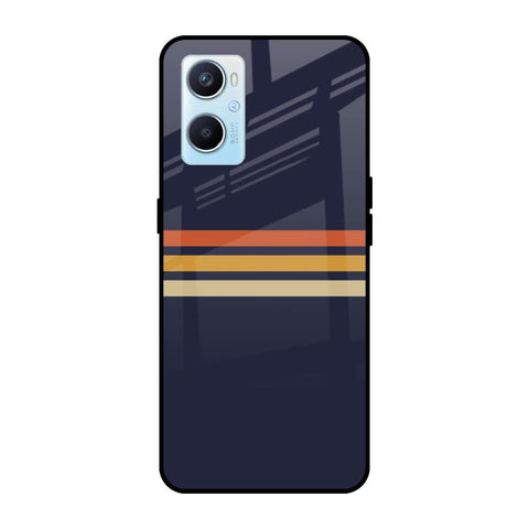 Tricolor Stripes Oppo A96 Glass Cases & Covers Online