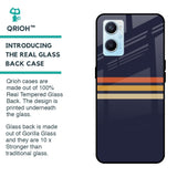 Tricolor Stripes Glass Case For Oppo A96