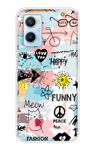 Happy Doodle Oppo A96 Back Cover