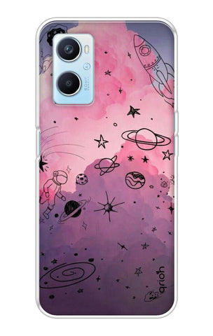 Space Doodles Art Oppo A96 Back Cover
