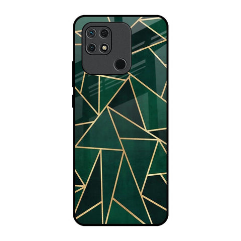 Abstract Green Redmi 10 Glass Back Cover Online