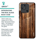 Timber Printed Glass Case for Redmi 10