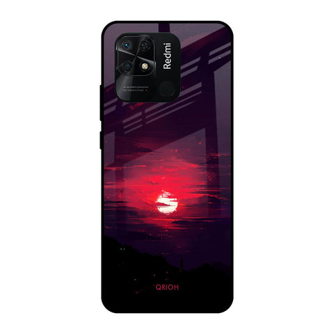 Morning Red Sky Redmi 10 Glass Cases & Covers Online