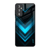 Vertical Blue Arrow Samsung Galaxy F23 5G Glass Back Cover Online