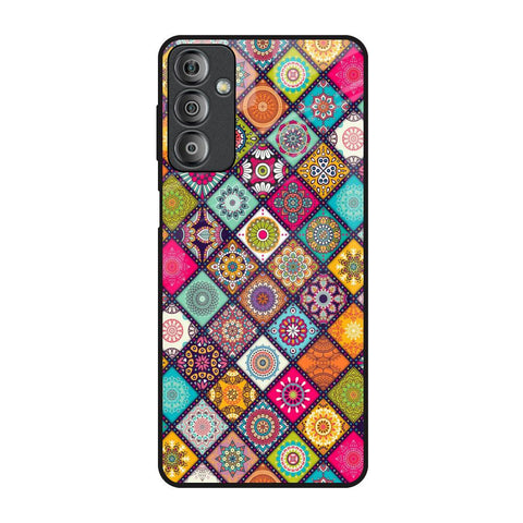 Multicolor Mandala Samsung Galaxy F23 5G Glass Back Cover Online