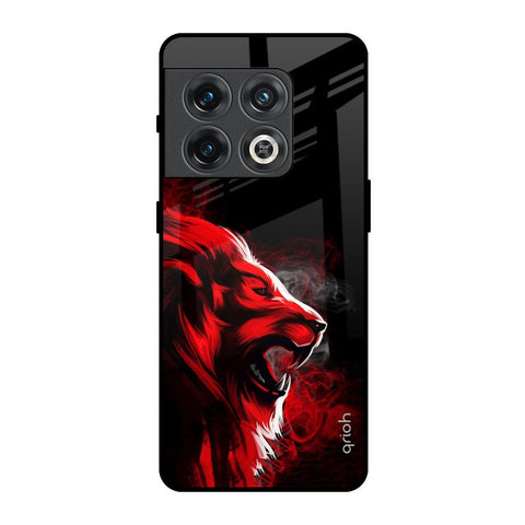 Red Angry Lion OnePlus 10 Pro Glass Back Cover Online