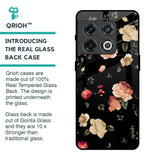 Black Spring Floral Glass Case for OnePlus 10 Pro