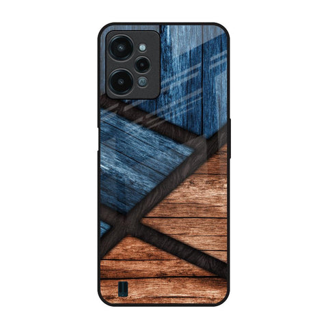 Wooden Tiles Realme C31 Glass Back Cover Online