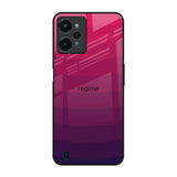 Wavy Pink Pattern Realme C31 Glass Back Cover Online