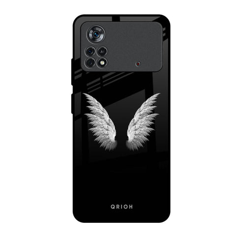 White Angel Wings Poco X4 Pro 5G Glass Back Cover Online