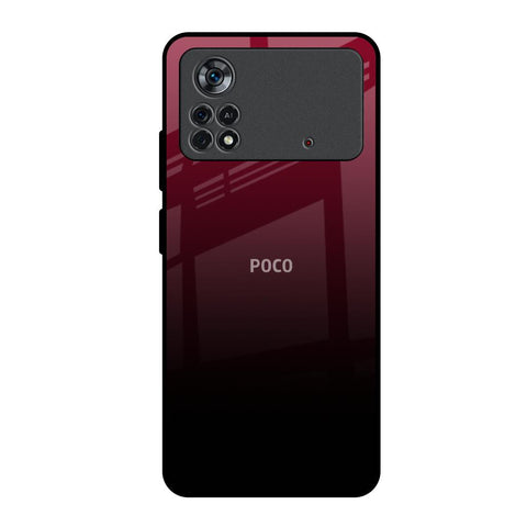 Wine Red Poco X4 Pro 5G Glass Back Cover Online