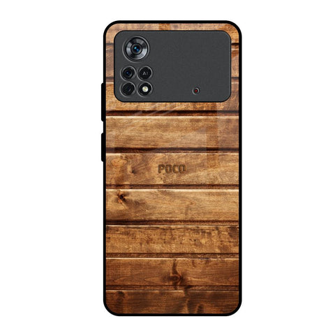 Wooden Planks Poco X4 Pro 5G Glass Back Cover Online