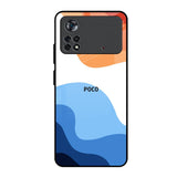 Wavy Color Pattern Poco X4 Pro 5G Glass Back Cover Online