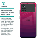 Wavy Pink Pattern Glass Case for Poco X4 Pro 5G