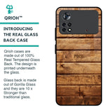 Wooden Planks Glass Case for Poco X4 Pro 5G