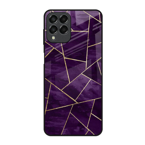 Geometric Purple Samsung Galaxy M33 5G Glass Back Cover Online
