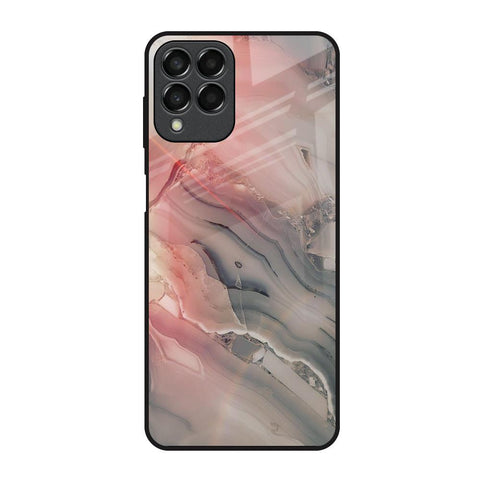 Pink And Grey Marble Samsung Galaxy M33 5G Glass Back Cover Online