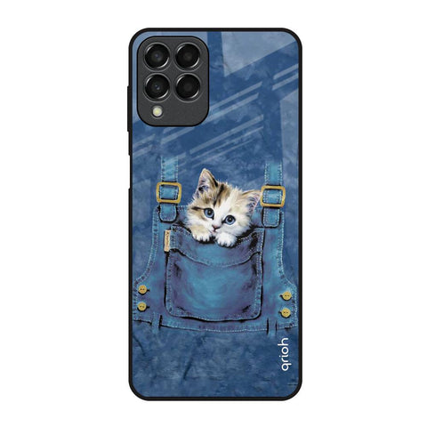 Kitty In Pocket Samsung Galaxy M33 5G Glass Back Cover Online