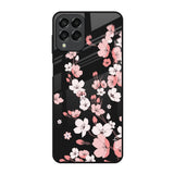 Black Cherry Blossom Samsung Galaxy M33 5G Glass Back Cover Online