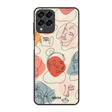 Abstract Faces Samsung Galaxy M33 5G Glass Back Cover Online