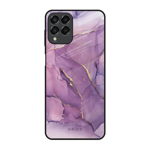 Purple Gold Marble Samsung Galaxy M33 5G Glass Back Cover Online