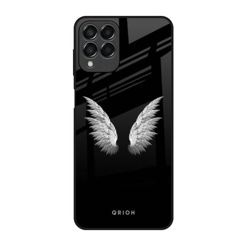 White Angel Wings Samsung Galaxy M33 5G Glass Back Cover Online