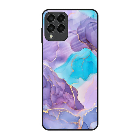 Alcohol ink Marble Samsung Galaxy M33 5G Glass Back Cover Online