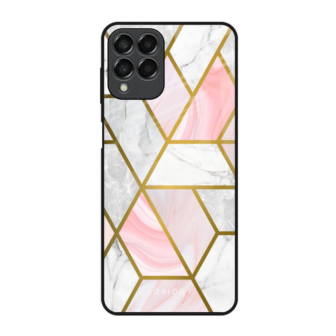 Geometrical Marble Samsung Galaxy M33 5G Glass Back Cover Online