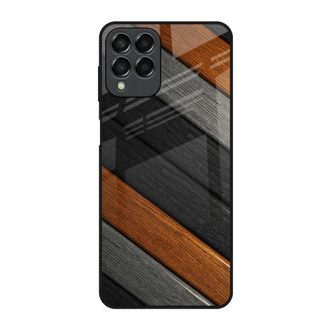 Tri Color Wood Samsung Galaxy M33 5G Glass Back Cover Online