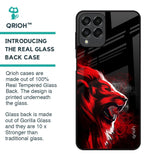 Red Angry Lion Glass Case for Samsung Galaxy M33 5G