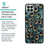 Peacock Feathers Glass case for Samsung Galaxy M33 5G
